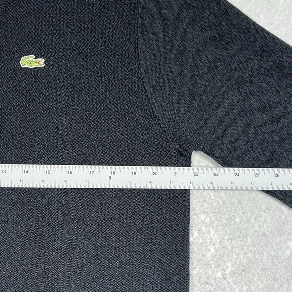 Vintage 80'S Lacoste IZOD Cardigan Men’s Large Black Acrylic Knit Made in USA - Picture 5 of 11